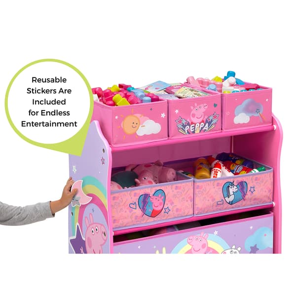 Delta Children Peppa Pig Six Bin Toy Storage Organizer