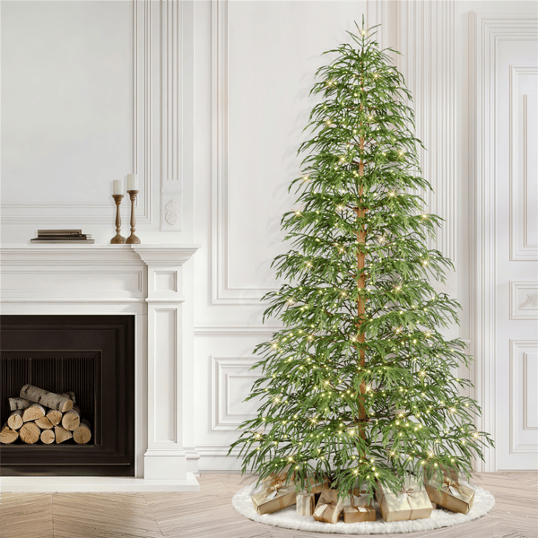 Puleo International 7.5ft. Pre-Lit LED Norfolk Fir Christmas Tree