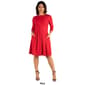 Womens 24/7 Comfort Apparel Fit and Flare Pocket Pleated Dress - image 3