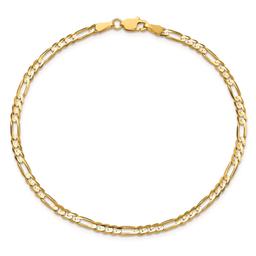Gold Classics(tm) 3mm. 14k Concave Open Figaro Chain Bracelet