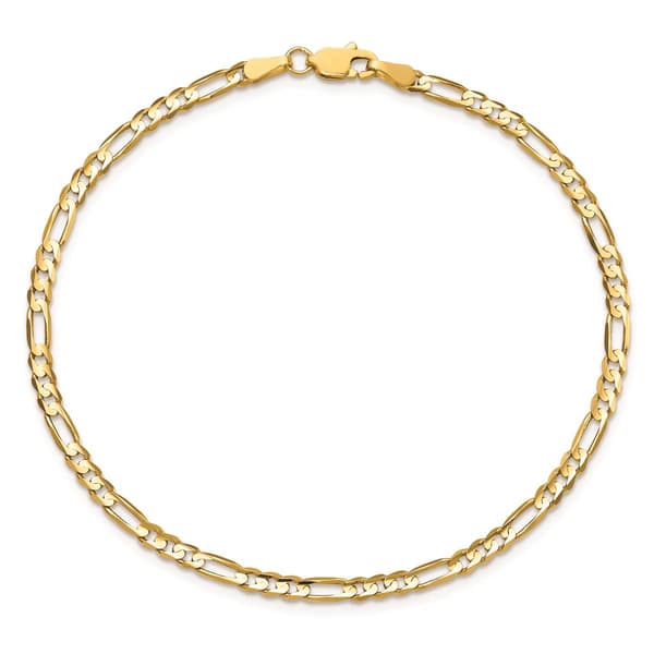 Gold Classics&#40;tm&#41; 3mm. 14k Concave Open Figaro Chain Bracelet - image 