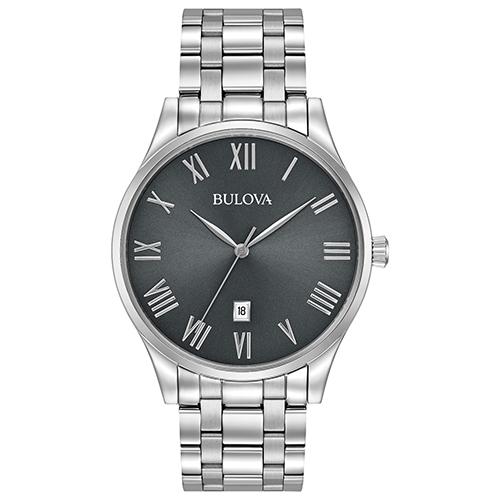 Mens Bulova Classic Gunmetal Dial Watch - 96B261