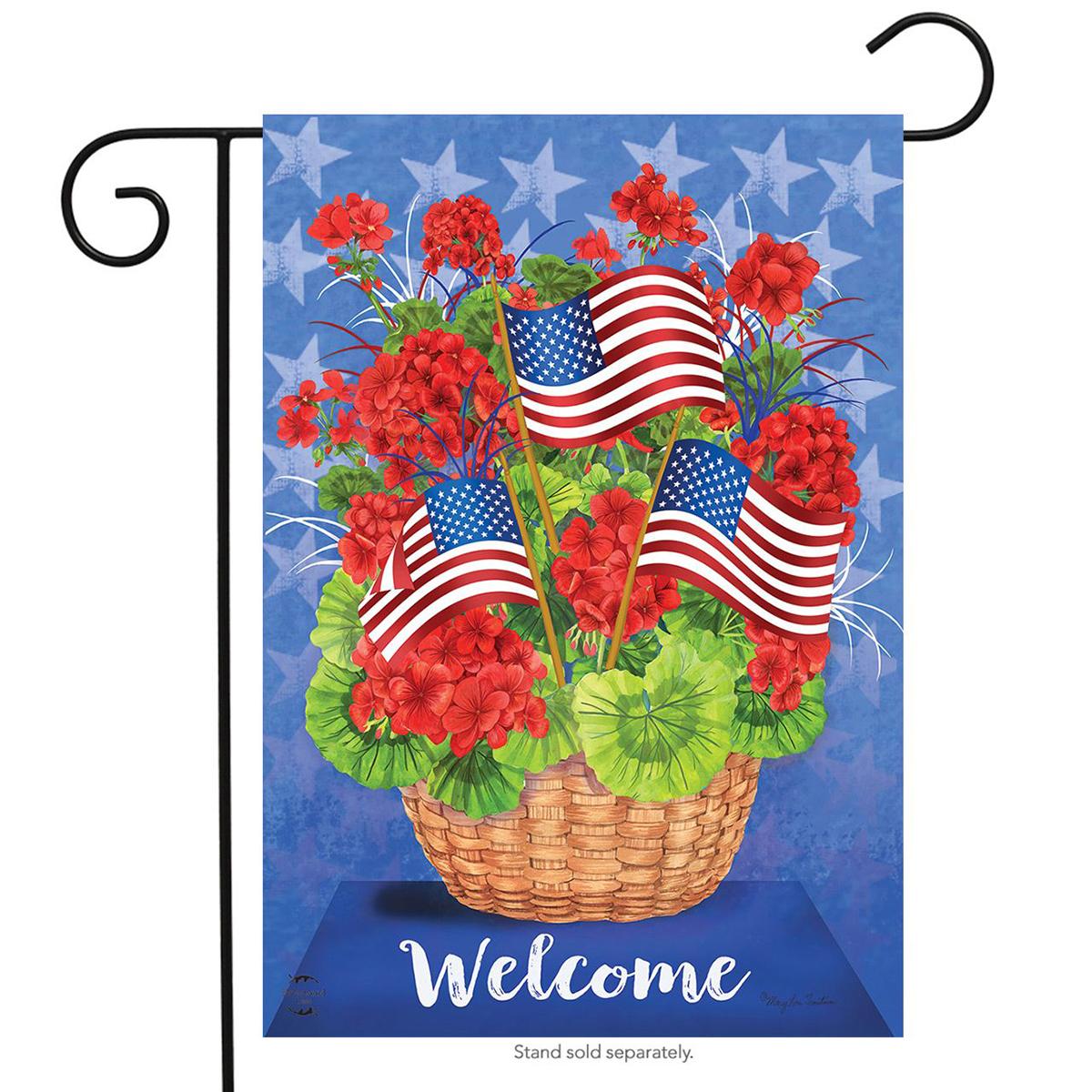 Briarwood Lane Patriotic Basket Garden Flag