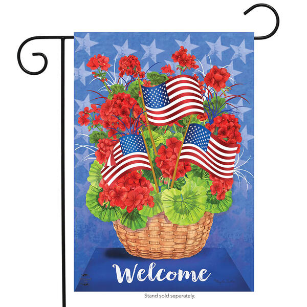 Briarwood Lane Patriotic Basket Garden Flag - image 
