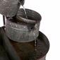 Alpine 3-Tier Stacked Rustic Metal Tub Planter Fountain - image 5