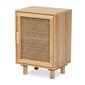 Baxton Studio Maclean Natural Brown Wood 1-Door Nightstand - image 1