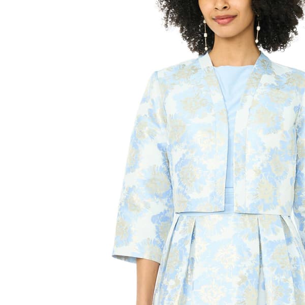 Womens MSK Floral 3/4 Sleeve Floral Fit & Flare Jacket Dress