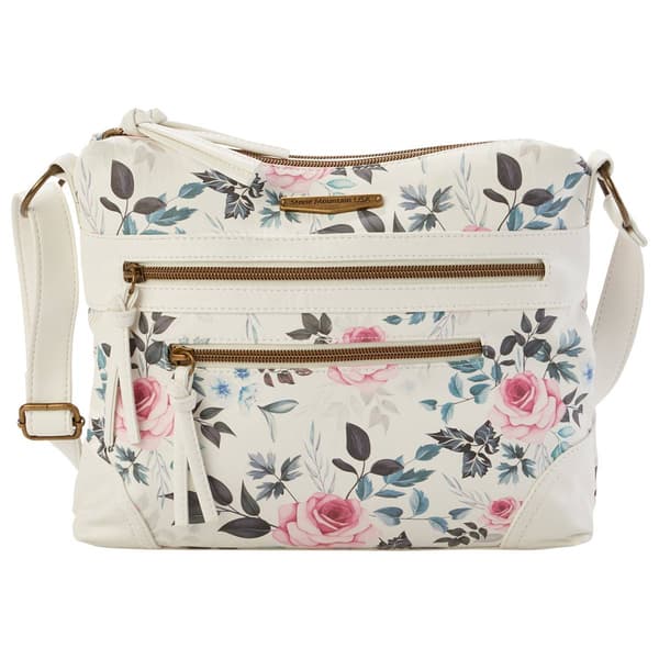Stone Mountain Vintage Rose Washed Floral Irene Crossbody - White - image 
