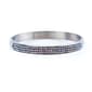 Stainless Steel Vitrail Crystal Hinged Bracelet - image 1