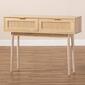 Baxton Studio Baird Oak Brown Wood/Rattan 2-Drawer Console Table - image 8