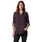 Womens French Laundry 3/4 Sleeve Roll Tab Brushed Hacci With Rhi - image 1