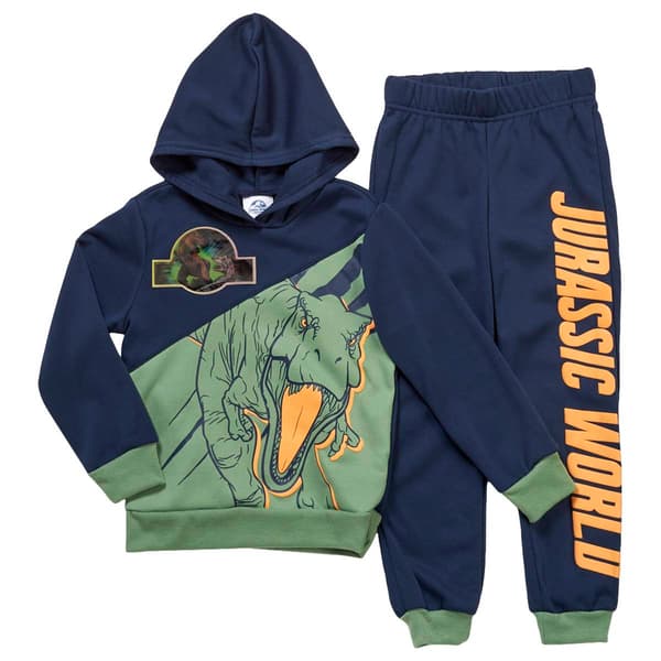Boys (4-7) Jurassic World Jurassic Lenticular Hoodie Set - Navy - image 