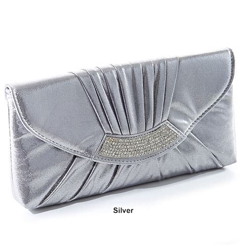 Sasha Soft Shimmer Rhinestone Flap Bag