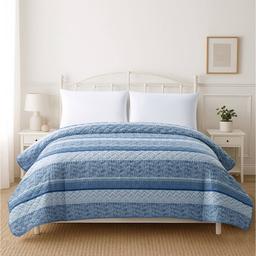 Ashley Cooper(tm) Patterned Stripe Quilt