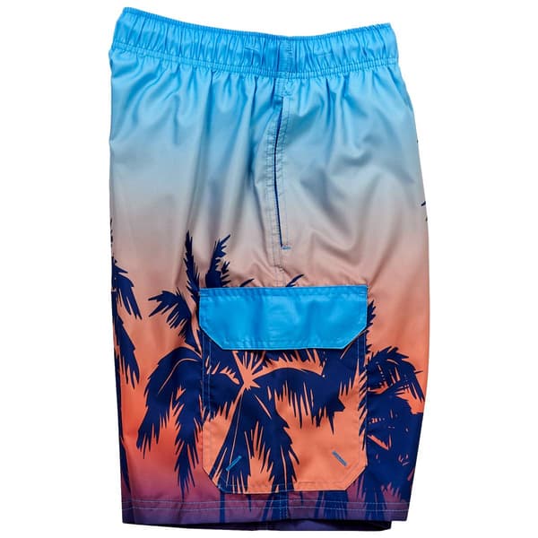 Young Mens SURFZONE&#174; Ombre Palms Swim Trunks