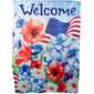 Northlight Seasonal Patriotic Floral Outdoor House Flag - image 1