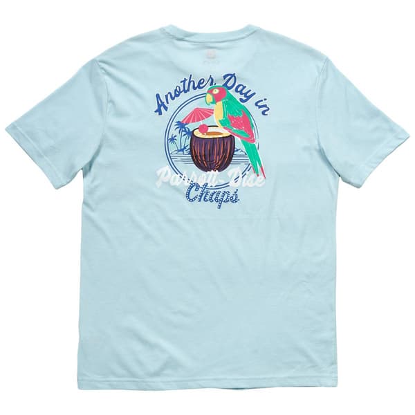 Mens Chaps Coconut Paradise Short Sleeve Tee - Crystal Blue