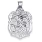 Unisex Gold Classics&#40;tm&#41; 14kt. White Gold St. Michael Badge Medal - image 1