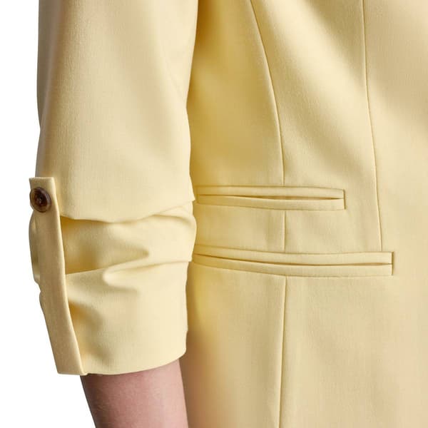 Womens DKNY Roll Tab Sleeve One Button Blazer