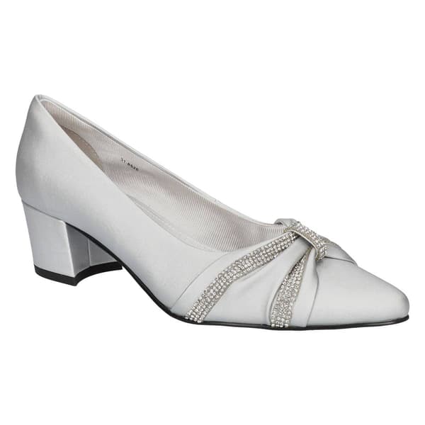 Womens Easy Street Millie Satin Block Heel Pumps - image 