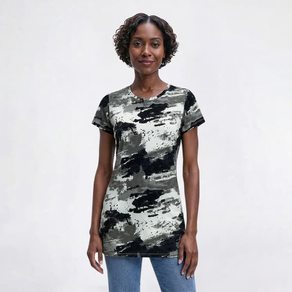 Womens Preswick & Moore® Short Sleeve Abstract Tee