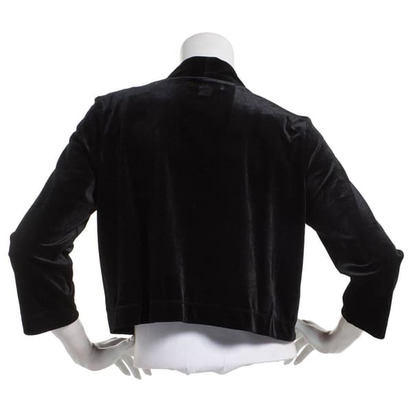 Womens Percptions 3/4 Sleeve Velvet Shrug