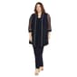 Plus Size R&M Richards  3/4 Sheer Sleeve Rhinestone Trim Pant Set - image 1