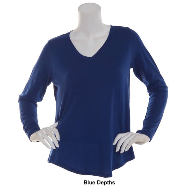 Womens Starting Point Super Soft Long Sleeve V-Neck Tee