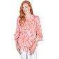 Womens Ruby Rd. Patio Party Knit Monotone Paisley Print Scoop Top - image 1