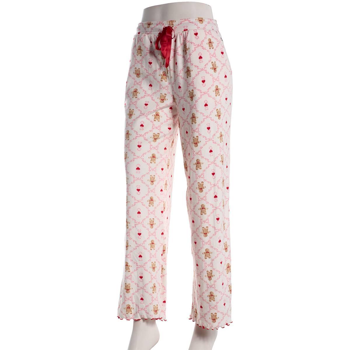 Womens Sincerely Jules Gingerbread Velour Pajama Bottoms