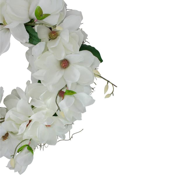 Northlight Seasonal Artificial White Magnolias Spring Wreath