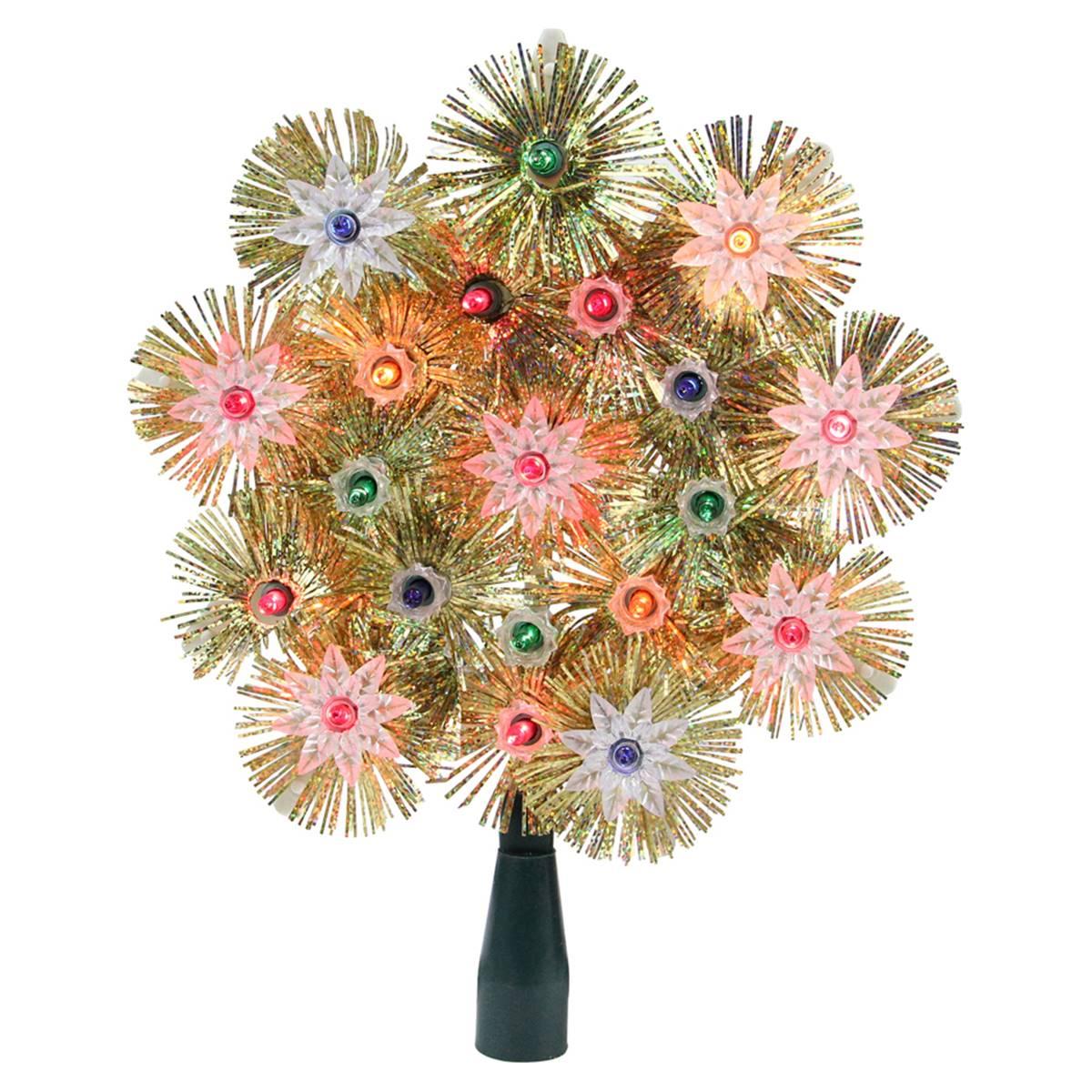 Northlight Seasonal 8in. Retro Tinsel Snowflake Tree Topper