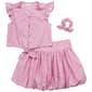 Girls (7-14) BTween®  Striped Flutter Sleeve Top & Bubble Skirt - image 2