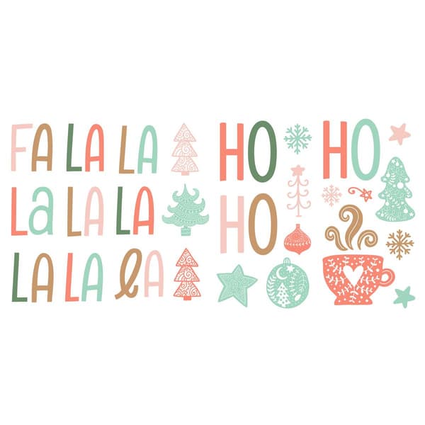 RoomMates&#40;R&#41; Red & Green & Brown Fa La La La Wall Decals - image 