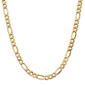 Mens Gold Classics&#8482; 7.3mm. 14k Semi Solid Figaro Chain Bracelet - image 2