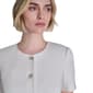 Womens DKNY Short Sleeve Button Front Blouse - image 4