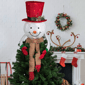 Northlight Lighted Snowman with Red Top Hat Christmas Tree Topper - image 2