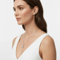 Saffron 2ctw. Moissanite Diamond Graduating Drop Pendant Necklace - image 4