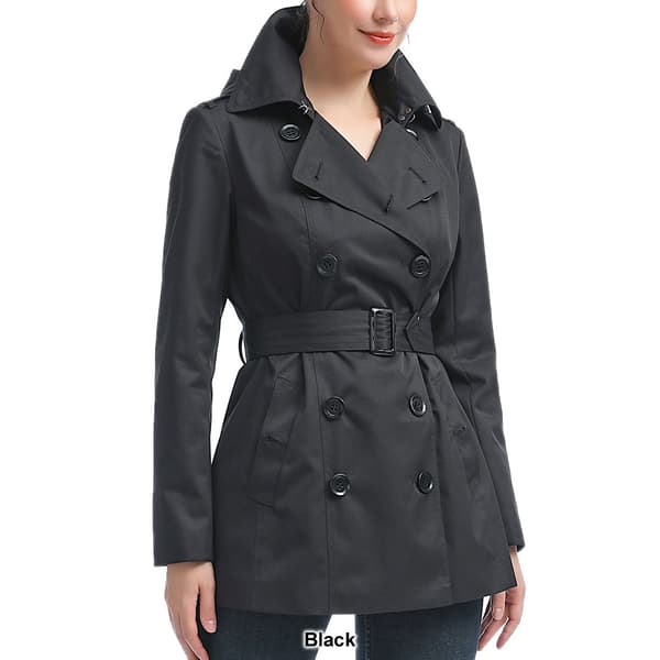 Womens BGSD Waterproof Classic Hooded Short Trench Coat