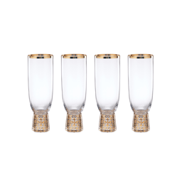Lenox(R) Tuscany Classics Gold Frost Flute Glasses - Set of 4