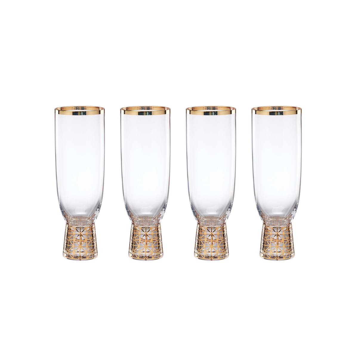 Lenox(R) Tuscany Classics Gold Frost Flute Glasses - Set of 4