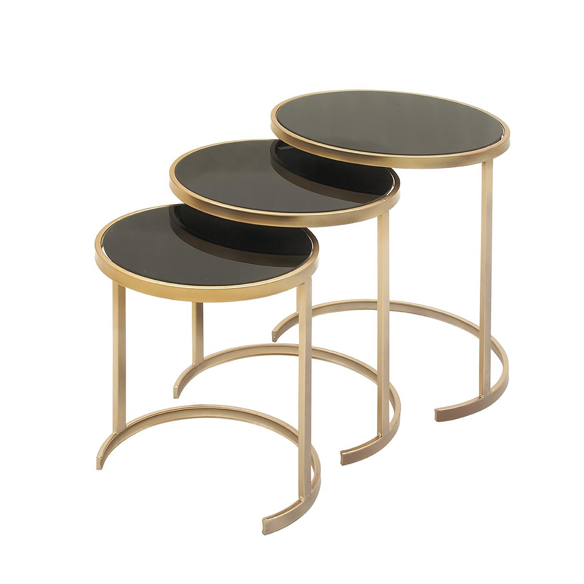 9th & Pike® Gold Metal Nest Tables - Set of 3
