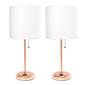 LimeLights Rose Stick Lamp w/Charging Outlet/White Shade-Set of 2 - image 9