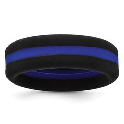Mens Gentleman''s Classics(tm) Black Silicone Wedding Band