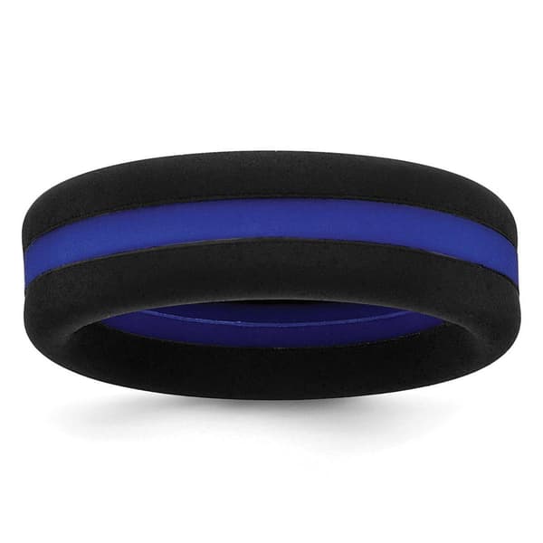 Mens Gentleman''s Classics(tm) Black Silicone Wedding Band - image 