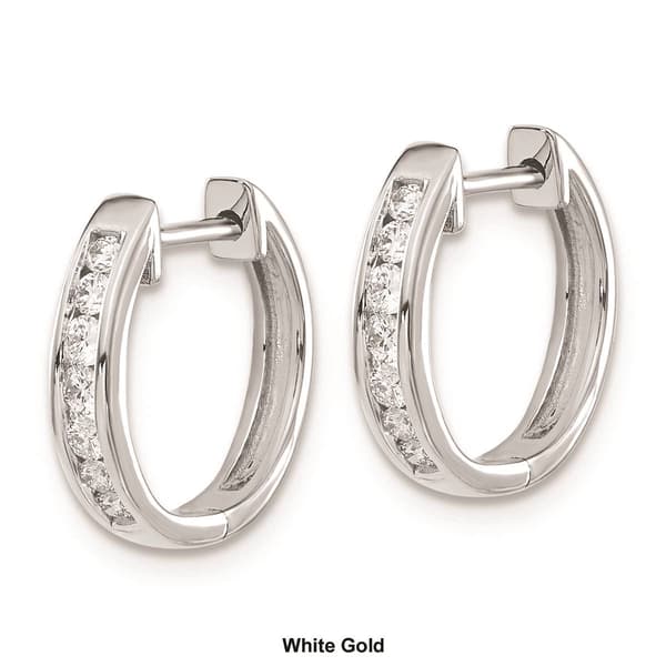 Pure Fire 14kt. Rose Gold 1/4ctw. Diamond Hinged Hoop Earrings