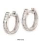 Pure Fire 14kt. Rose Gold 1/4ctw. Diamond Hinged Hoop Earrings - image 3