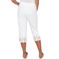 Petite Alfred Dunner Natural Wonder Leaf Cut Out Capris - image 2
