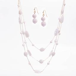 Ashley Cooper(tm) Faceted Beaded Necklace & Earrings Set