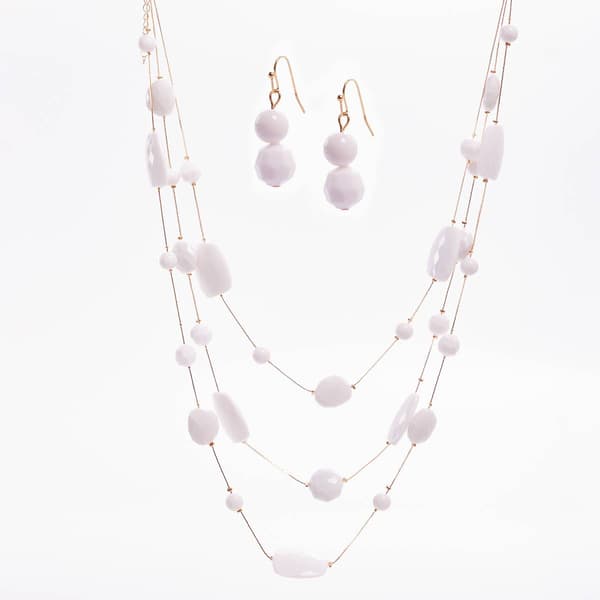 Ashley Cooper(tm) Faceted Beaded Necklace & Earrings Set - image 
